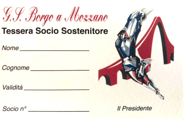 Tessera Socio sostenitore